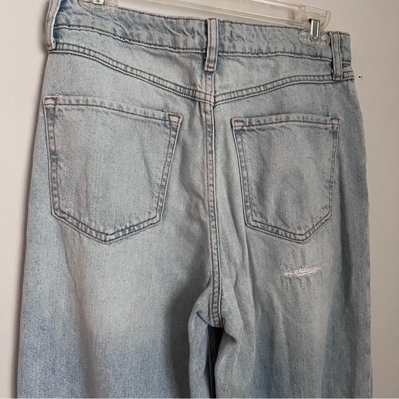 Forever 21 Premium Denim 90s Baggy Straight Hi-Waist Distressed Jeans Size 28 - Picture 5 of 8